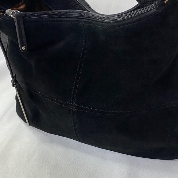 Tignanello Women's Black Suede Shoulder Bag - Picture 5 of 16